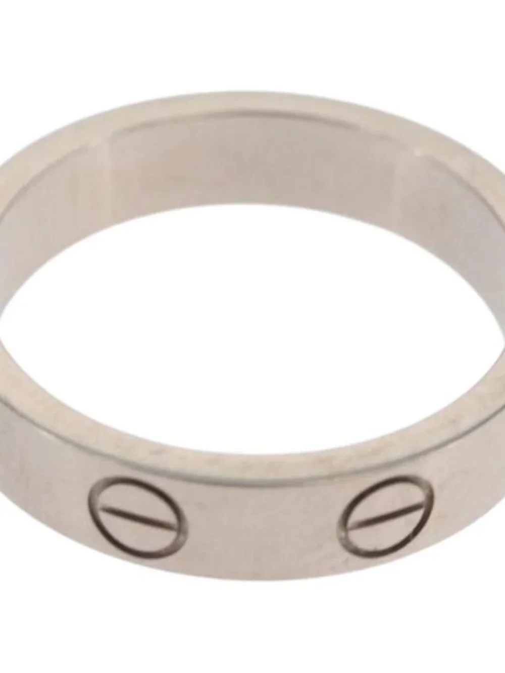 CARTIER Love Ring Ring 750 White gold Auth am10660SM